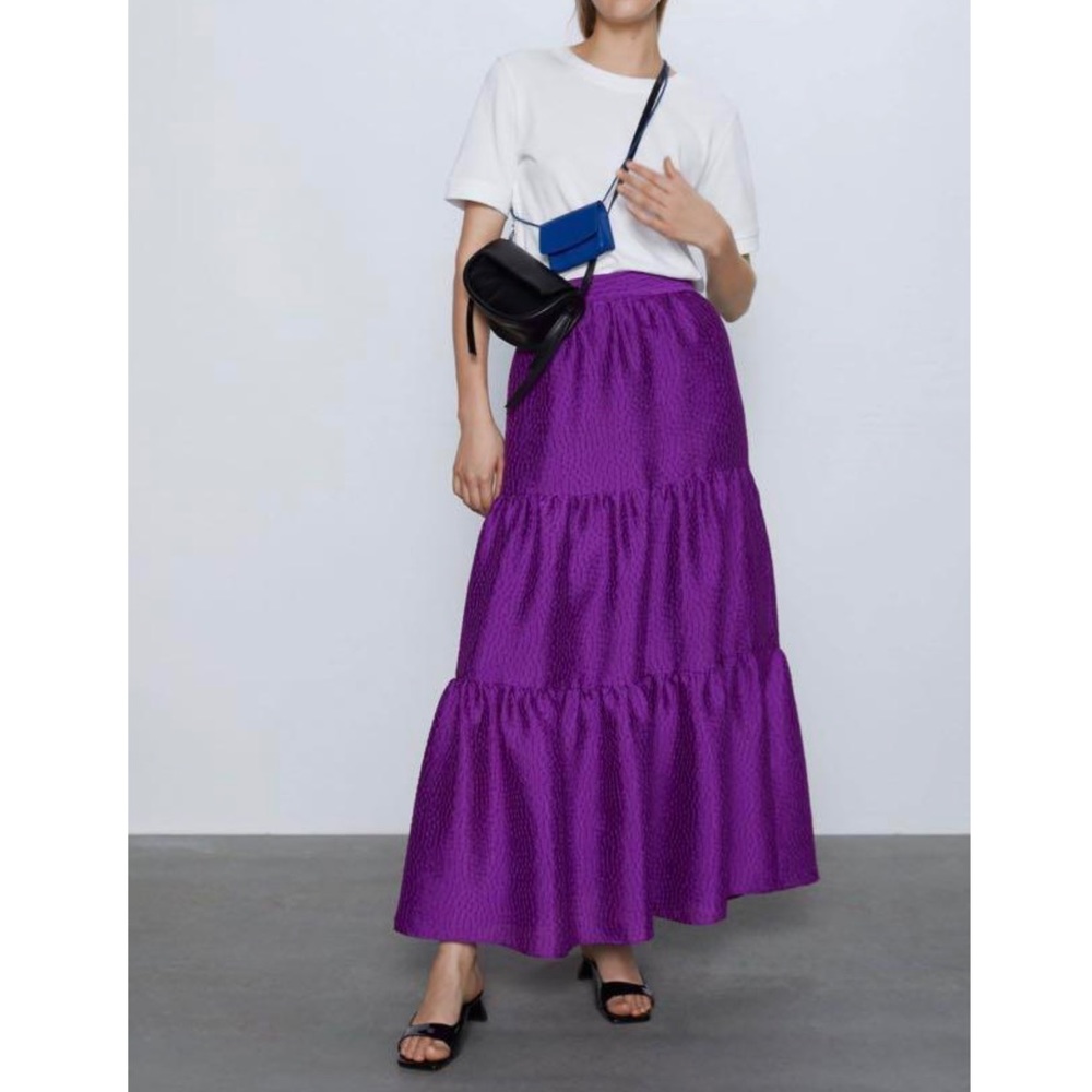Zara 💜 Voluminous Maxi Skirt💜NWT